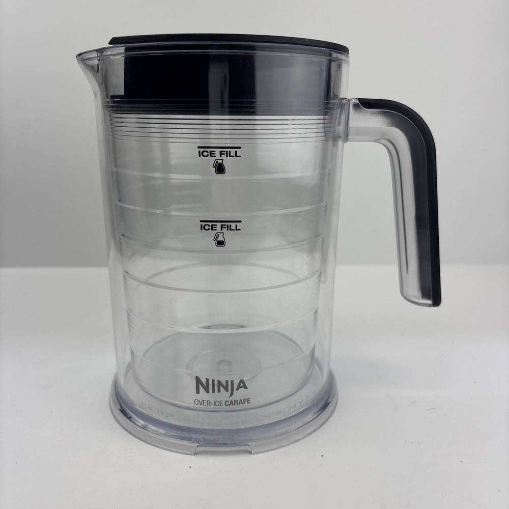 Ninja Over‎ Ice Cream Maker Fill Carafe Pitcher Top Clear Black NC300